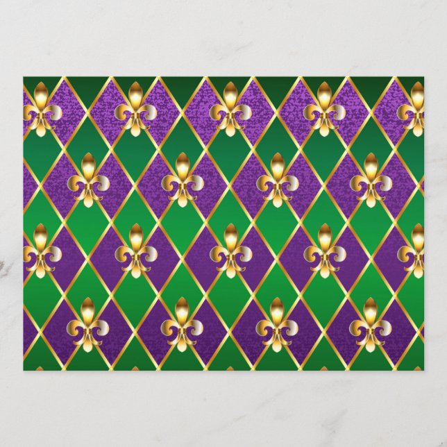 Menu Jewelry Background Mardi Gras (Frente)
