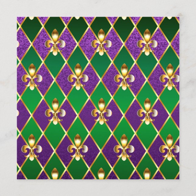 Menu Jewelry Background Mardi Gras (Frente)