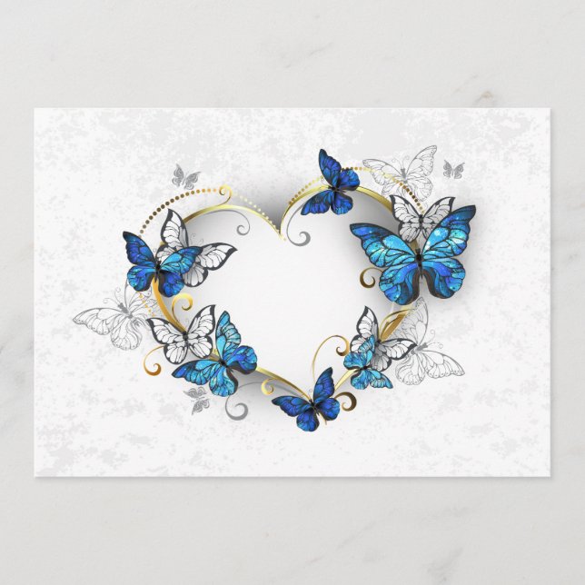 Menu Jewelry Heart with Butterflies Morpho (Frente)