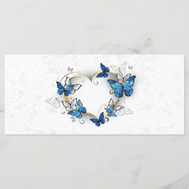 Menu Jewelry Heart with Butterflies Morpho (Frente)