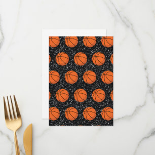Menu Jogador de Basquete Esporte Bola Elegante Brilho P