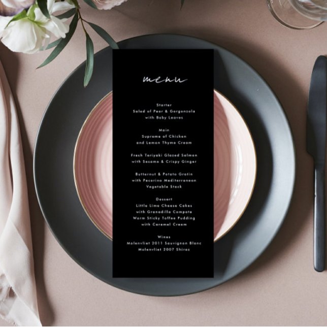 Menu Jogos de Casamento Tuxedo Onyx com Nomes Personali (Criador carregado)