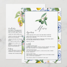 Menu La Dolce Vita Limão e Azeitona Casamento Mediterrâ