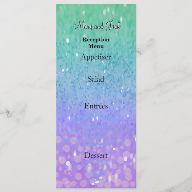 Menu Lanterna Confetti Glam Lanterna Púrpura (Frente)