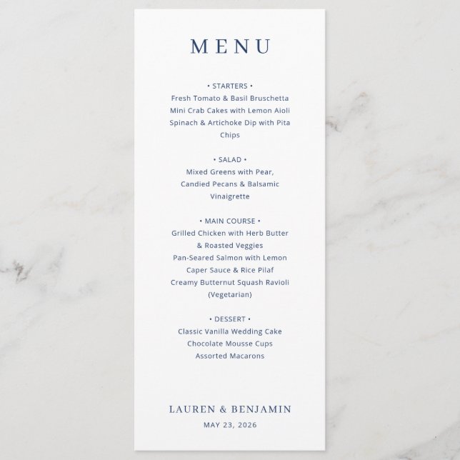 Menu Lapis Rose Wedding (Frente)