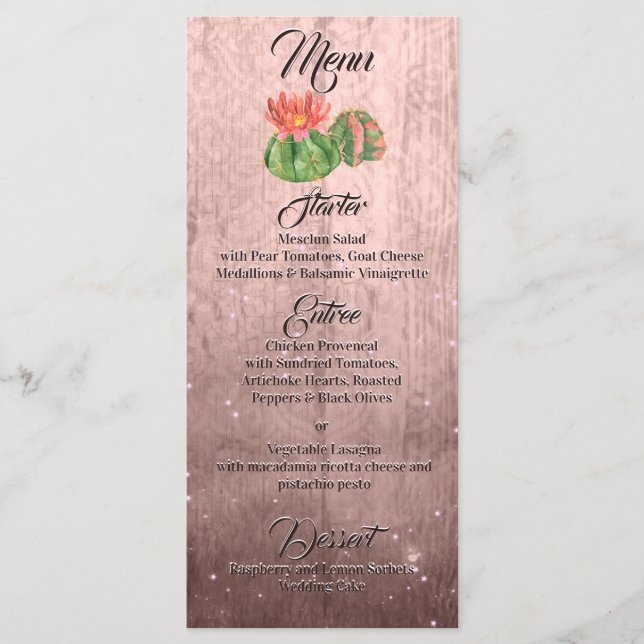 Menu Laranja Laranja-Vidro Cactus Pêssego-marrom (Frente)