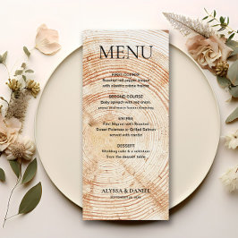 Menu Latido de madeira de árvores de Casamento Russo