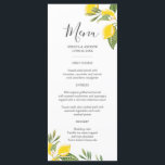 Menu Lemon Wedding Foliage Elegante Citrus Rustic<br><div class="desc">fica Na moda e cartões de menu elegantes. Todos os detalhes são HAND-DRAWN para que você possa ter certeza de que este design é um tipo. Os limões são incríveis para qualquer festa. Que melhor maneira de receber a chegada da primavera do que com uma celebração de limão frutado como...</div>