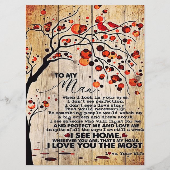 Menu Letra Coca-a-Marido | Bonito Presente Para Marido (Frente)