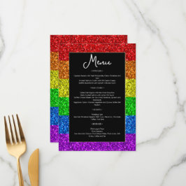 Menu LGBT pavilhão arco-íris faísca casamento lésbico g
