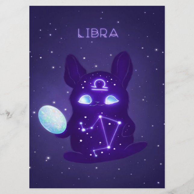 Menu Libra Zodiac Monster - Funny Libra Zodiac Lover (Frente)