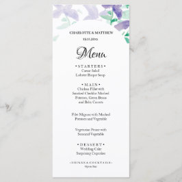 Menu Lilac Boho Floral Linda