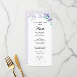 Menu Lilac Boho Floral Linda