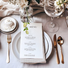 Menu Limões Frescos Citrinos Pintados Mediterrâneo Mode