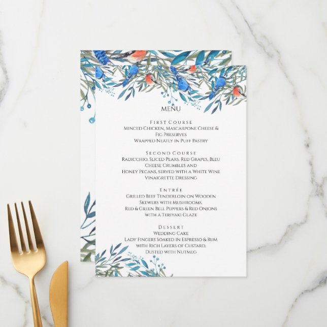 Menu Lindas Aves Aquáticas e Casamento Foliar (Frente/Verso In Situ)