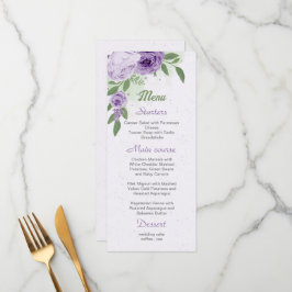 Menu lindas flores roxas verdes folhas botânicas