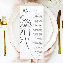 Menu Lindo Jantar de Casamento Romântico Moderno