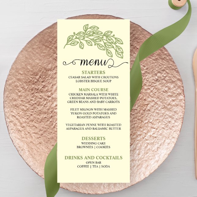 Menu Linha Artística Deixa Casamento (Criador carregado)