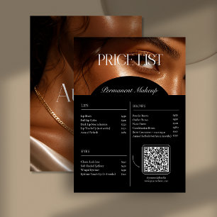 Menu Lista de Preços de Serviços de Salão de Beleza Mod