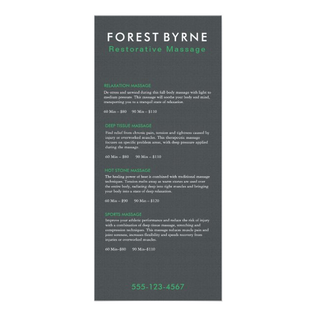 Menu Lista de Preços Profissional Simples (Frente)