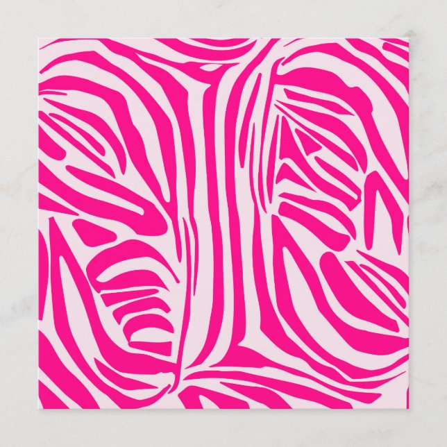 Menu Listras de zebra rosa (Frente)