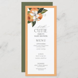 Menu Little Cutil Orange Citrus Watercolor Chá