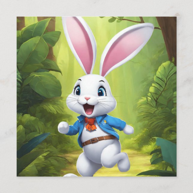 Menu Livro de Visitas Logotipo Coelho Preto (Frente)