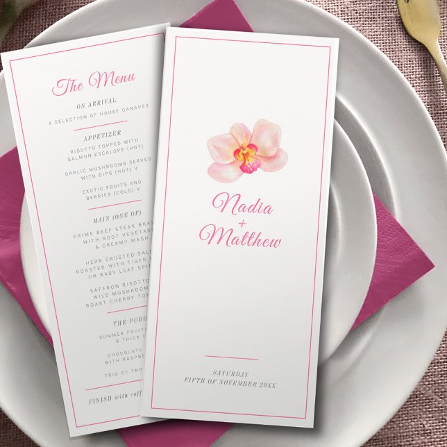 Menu longo personalizado de evento de casamento ro (Criador carregado)