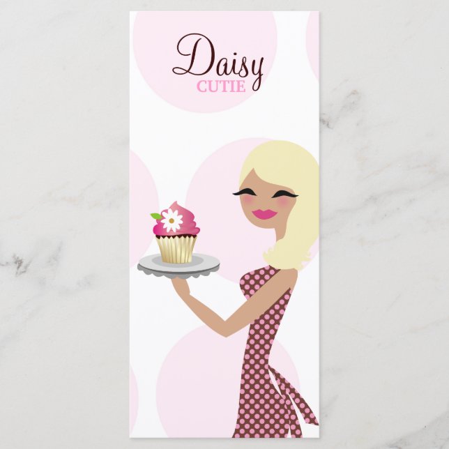 Menu Louro ondulado de Cutie do cupcake de 311 (Frente)