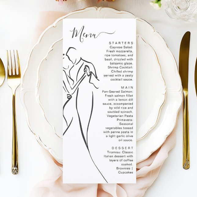 Menu Lovely Romantic Modern Wedding Dinner (Criador carregado)