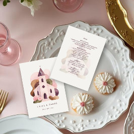 Menu Lovely Rustic Pink Tones Church Wedding
