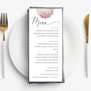 Menu Lua mística. Casamento de guião delicado e elegant