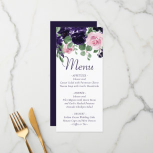 Menu Lush Blossoms   Rosas roxas e rosadas Garland