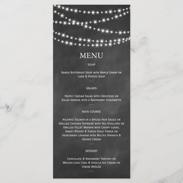 Menu Luzes Brilhantes do Quadro Negro (Frente)