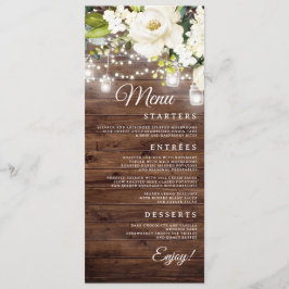 Menu Luzes de Corda Florais Rústicas para Casamento Jan