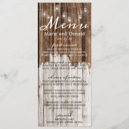 Menu Madeira russa e candeeiros