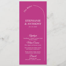 Magenta Mínima Moderna com Casamento de Arch