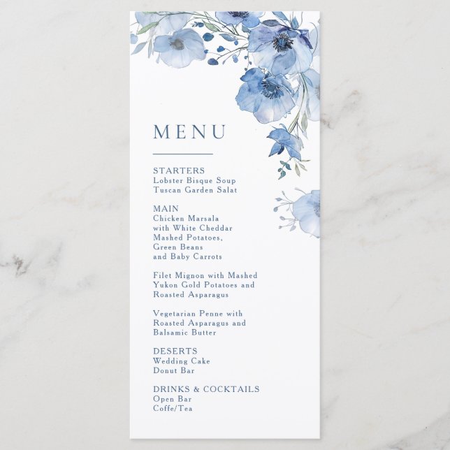 Menu Magnólia Arte Floral Fina (Frente)