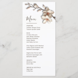 Menu Magnólia Flor 3D Escultural