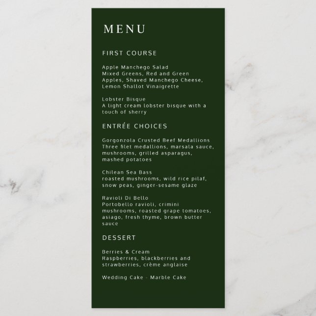 Menu Magnolia Tropical Vermelha Verde Branco (Frente)