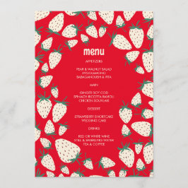 Menu Mão de Amorango Branco, Cute Pineberry, Dobra PERS