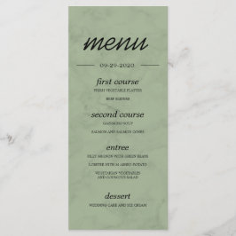 Menu Marble Greenery Botanatos