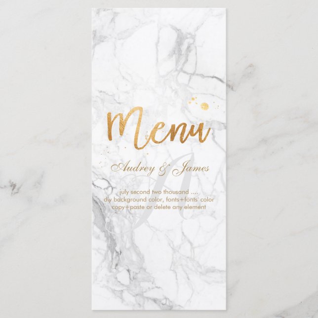 Menu Marble/Menu Shine PixDezines/Faux Dourado (Frente)