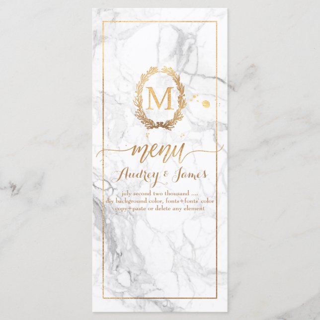 Menu Marble/Menu Shine PixDezines/Faux Dourado (Frente)