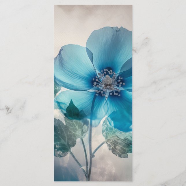 Menu Marcador do Flor Azul Eetano (Frente)