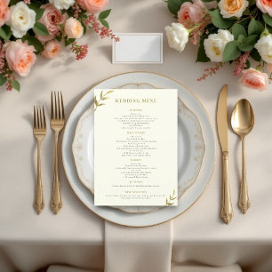 Menu Marfim elegante e casamento dourado