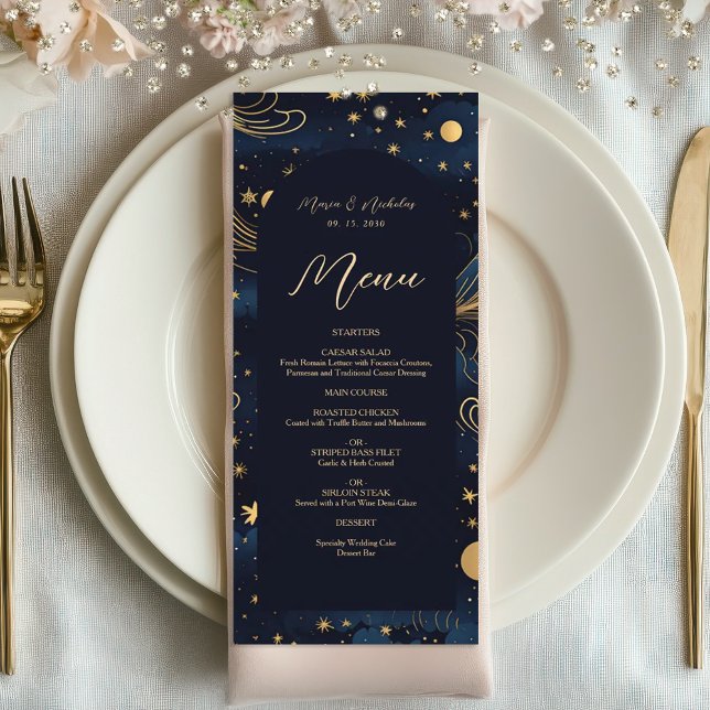 Menu Marinha Celeste Bodas de Ouro (Criador carregado)
