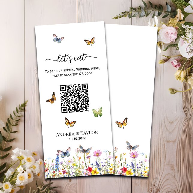 Menu Marinheiros Selvagens Borboletas Código QR Legant  (Criador carregado)