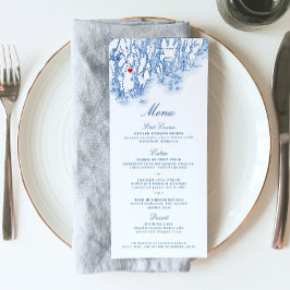 Menu Marinho Elegante De Casamento De Destino De Phipps
