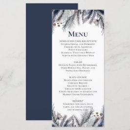 Menu Marinho, Prata, Cinza Azul
